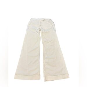 Anthropology Cidra Wide Leg Women’s White Cotton Twill Pants Size 8 Awesome Look